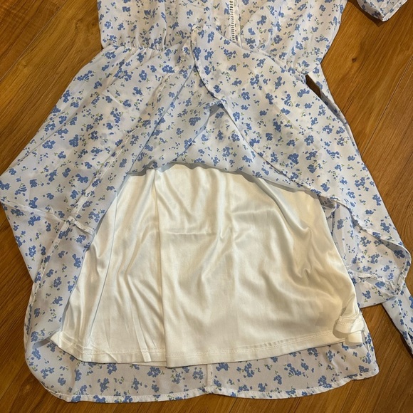 Sienna Sky White and Blue Floral Mini Dress - Picture 7 of 7